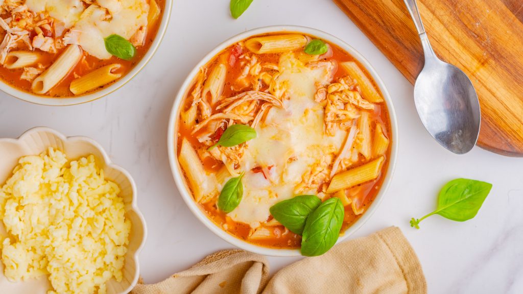 Basil on Chicken Parm Soup