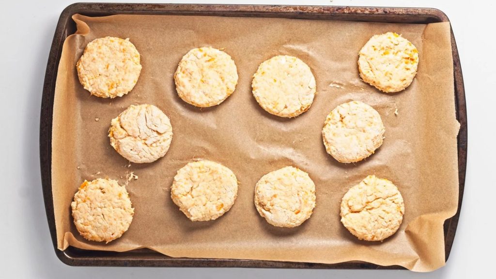 Biscuits on a Sheet Before Baking