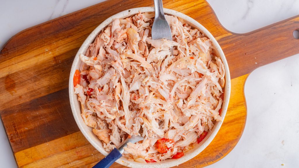 Chicken Shredded in Bowl