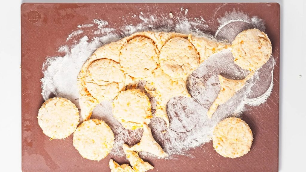Cut Biscuits on Table