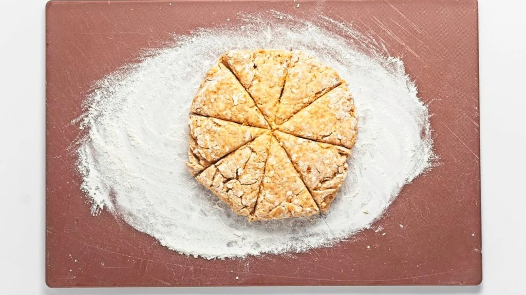 Scone Wedges Formed Together