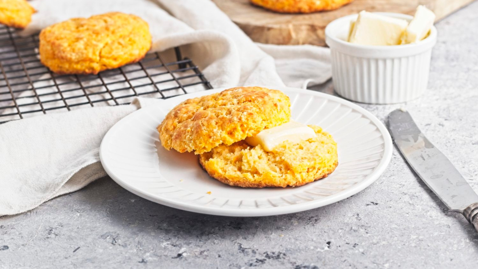 Sweet Potato Biscuits on a Plate